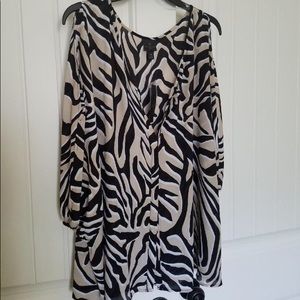 Deep V Zebra Top